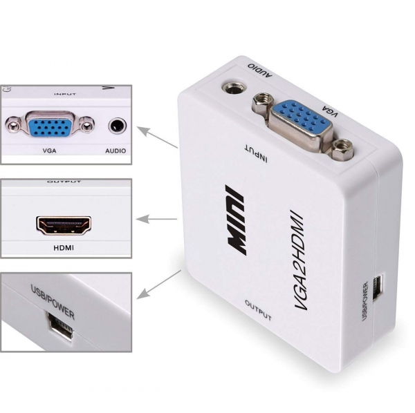 تبدیل وی جی ای به اچ دی ام ای-VGA toHDMI-Adaptor