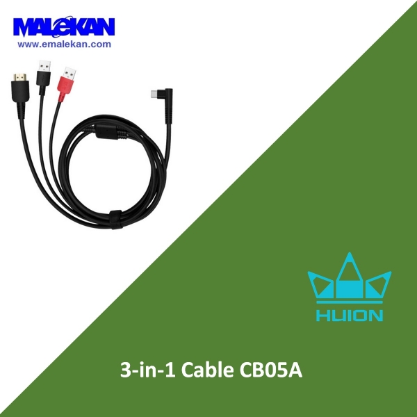 کابل یدکی هویون (3به1)-Huion 3-1 Cable