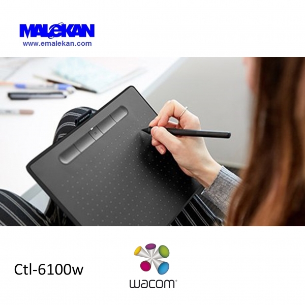 اینتوس مدیوم+بلوتوث رنگ سبز پسته ای-Wacom Intuos Medium CTL-6100WL 