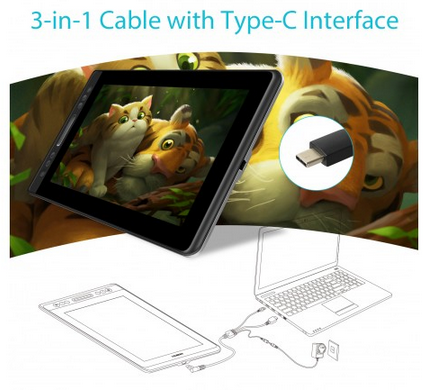 مانیتور طراحی 13اینچ پرو هویون مدل-Huion-Kamvas Pro 13