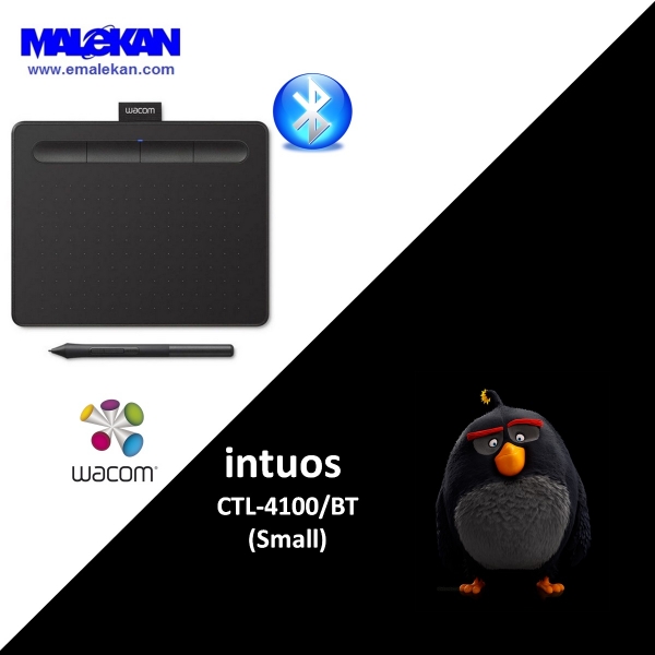 اینتوس وکام 4100اسمال+بلوتوث رنگ مشکی-Wacom Intuos Small CTL-4100WL 