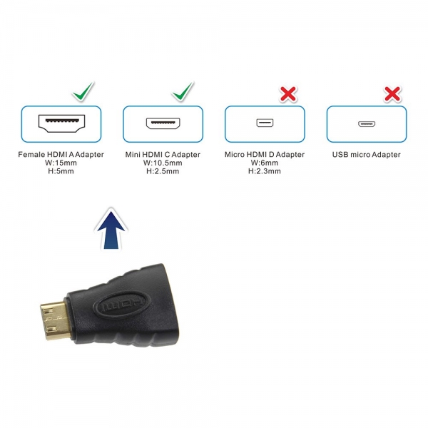 تبدیل اچ دی ام ای به مینی اچ دی ام ای -HDMI Fm to Mini HDMI