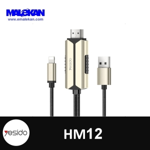 کابل لایتنینگ به HDMI یسیدو 4k YESIDO HM12 طول 2 متر