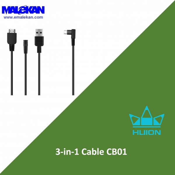 کابل 3به1 یدکی هویون-Huion 3-1 Cable CB01