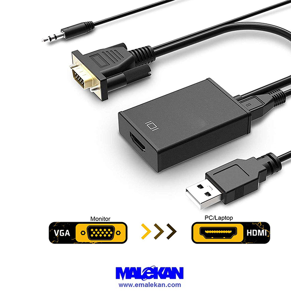 تبدیل وی جی ای به اچ دی ام ای با صدا-vGA toHDMI_Sound Adaptor