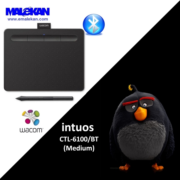 اینتوس مدیوم+بلوتوث رنگ مشکی-Wacom Intuos Medium CTL-6100WL 