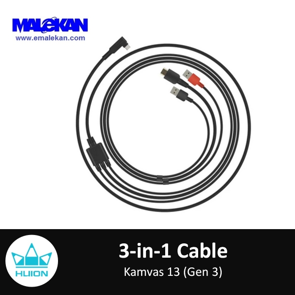 کابل 3به1 یدکی هویون-Huion 3-1 Cable 